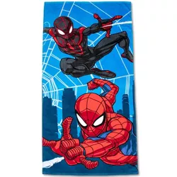 Spider-Man City Defenders Beach Towel Red/Blue