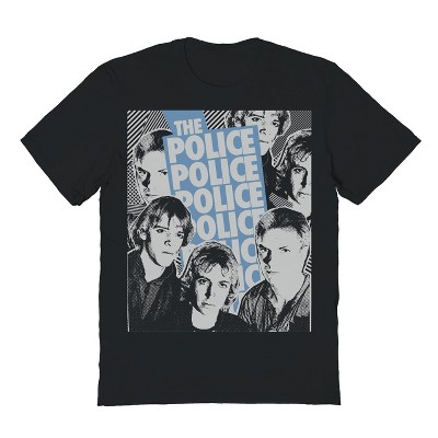 The Police Men's Repeated Police Short Sleeve Graphic Cotton T-Shirt