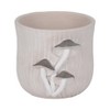 Handcrafted Cement Planter with Textured Tree Trunk Design and Mushroom Accents - Decorative Pot for Indoor and Outdoor Spaces - 2 of 4