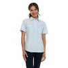Canada Weather Gear Women's Short Sleeve 4-Pocket Button-Up Shirt – Lightweight Utility Collared Top with Chest, Side Seam Pockets - 3 of 4