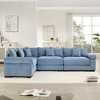 Aukfa Oversized Cloud Modular Corduroy Sofa Sectional with Ottoman - Reversible Deep Seat Couch for Living Room - 2 of 4
