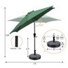 Ainfox 7.5ft Patio Umbrella With Round Umbrella Base - 2 of 4