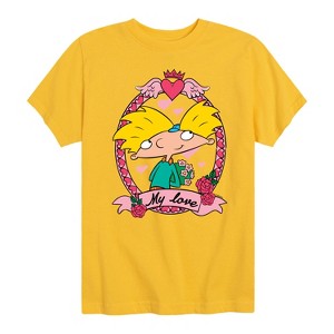 Boys' - Hey Arnold! - Valentine's My Love Short Sleeve Graphic T-Shirt - 1 of 4
