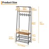Jojoka Coat Rack Shoe Bench with Hooks and Shelves, 4-in-1 Entryway Hall Tree with Storage - 4 of 4