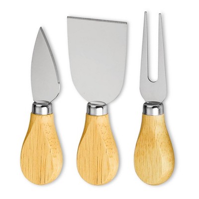 Large Round Bamboo Cheese Board with Knife Set