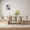 Modern Upholstered Dining Chairs Set of 8, Fabric Padded Kitchen Chairs with Wood-Grain Metal Legs for Dining Room or Kitchen - Panipeachy - 2 of 4