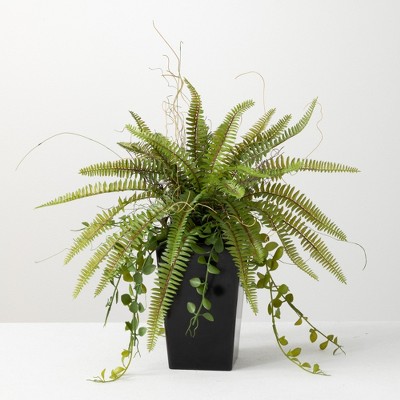 Sullivans Artificial Potted Fern 18"H Green