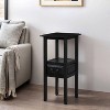 Christopher Knight Home Leilani Contemporary Rubberwood Accent Table with Drawer Black - 2 of 4