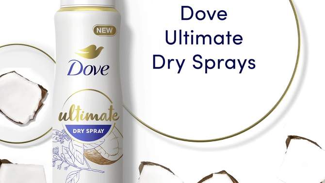 Dove Beauty Ultimate 72-Hour Ultra Dry Feel Dry Spray - Coconut &#38; Sandalwood - 3.8oz, 2 of 6, play video