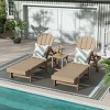 WestinTrends Malibu 3 Piece Poly Reclining Chaise Lounge With Wheels - 2 of 4