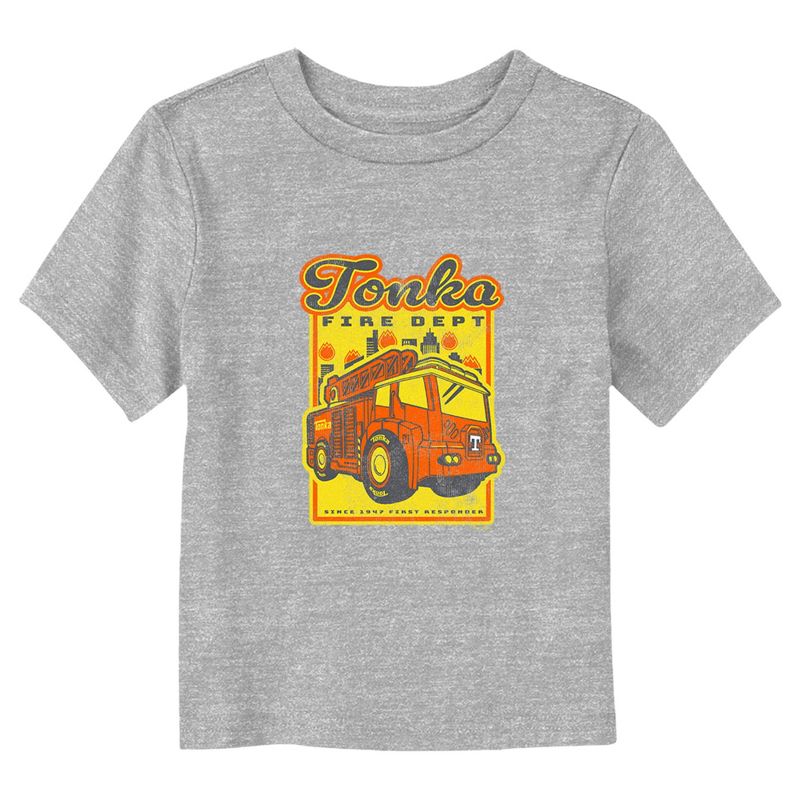 Tonka Fire Dept Since 1947  T-Shirt - Athletic Heather - 2T, 1 of 4