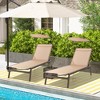 Costway 2 PCS Outdoor Chaise Lounge Chair with Sunshade 6-Level Adjustable Recliner - image 2 of 4