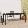vidaXL Patio Table Patio Furniture Dining Table for Garden Anthracite Steel - 2 of 4