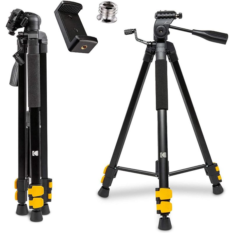 Kodak 62” Travel Tripod For Camera, Compact Tripod for Cell Phone, 1 of 8