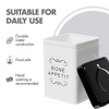 Amici Pet Sparky Bone Appetit Metal Storage Canister, 36 oz. , White & Black - 3 of 4