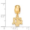 Black Bow Jewelry 14k Yellow Gold Plated Sterling Silver Texas A&M Aggies NCAA Bead Charm - 2 of 3