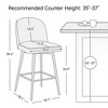 Dyonery Counter Height Bar Stools Set of 2/3,26" Height Upholstered Swivel Bar Stools with Back and with Footrest,Bar Stools for Kitchen Stool Chairs - 2 of 4