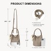Small Crossbody Bags for Women Vegan Leather Mini Bucket Handbag Removable Shoulder Strap - 3 of 4
