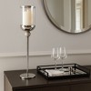 Contemporary Glass Floor Hurricane Candle Holder - Decorative Candle Stick Holder for Pillar Candles and Table Centerpieces Accent - 2 of 4