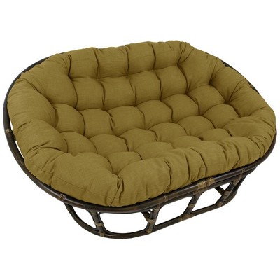 Blazing Needles, 65-inch by 48-inch Solid Outdoor Spun Polyester Double Papasan Cushion