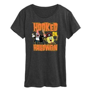 Women's - SpongeBob SquarePants - Hooked On Halloween Short Sleeve Graphic T-Shirt - 1 of 4