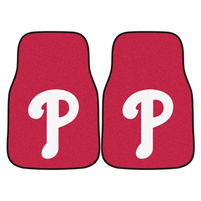 MLB Philadelphia Phillies Carpet Car Mat Set - 2pc