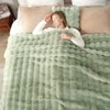 Cozy Bliss Bubble Faux Fur Throw Blankets, Plush Soft Thick Blanket for Sofa, Bedroom, Living Room - 4 of 4