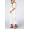 PinkBlush Ivory Floral Embroidered Maternity Midi Dress - 2 of 4