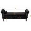 CAVINAS 63.38" Velvet Storage Ottoman Bench with Crystal Buttons,Multifunctional Storage Rectangular Bench,Footstool for Bedroom,Living Room - 3 of 4