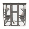 LAOTIES Large Outdoor Wooden Catio,Waterproof Cat Enclosure With Sleeping Areas And Platforms (71" L x 38" W x 70" H) - 4 of 4