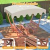 Lycvki Outdoor Waterproof Solid Wood Picnic Table and Bench Set with removable canopy - 4 of 4