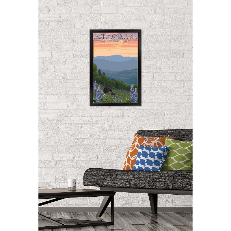 Trends International Lantern Press - Great Smoky Mountains Spring Flowers Framed Wall Poster Prints, 2 of 7