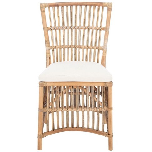 Jonathan Y Swayze Bohemian Farmhouse Woven Rattan/wood Rocking Chair,  Cushion With Frame : Target