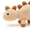 TopComfy Baby and Toddler Learning Toys Knitted Stuffed Dinosaur Soft Toy Detailed Knitted Scales Soft Spine Kids Playmate For Kids, Brown, 17"*6"*2" - 3 of 4