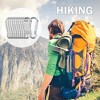 Unique Bargains Long Spring Loaded Lock Alloy Carabiner Silver Tone 60mm 10 Pcs - 4 of 4