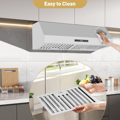 30 Inch Stainless Steel Under Cabinet Range Hood with Touch Control