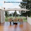 Jojoka 15FT Large Patio Umbrella with Base,Double-Sided Outdoor Market Rectangle Umbrellas for 2-8 People - 3 of 4