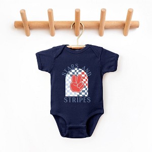 The Juniper Shop Stars And Stripes Peace Baby Bodysuit - 1 of 2