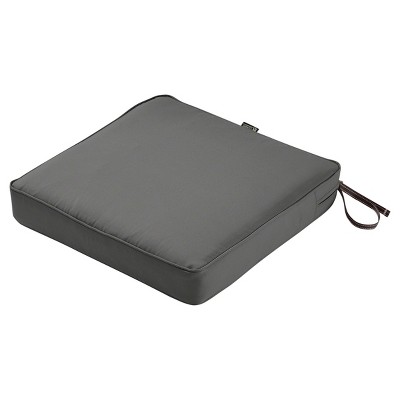 Montlake Fadesafe Square Patio Dining Seat Cushion Set - Light Charcoal Gray - Classic Accessories