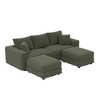 82.7" Plush Corduroy U-Shaped Sectional Sofa, 2 Ottomans, Deep Seat - 4 of 4