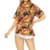 HAPPY BAY Women's Hawaiian Blouse Tops Vintage Shirt Button Down Halloween Costumes Party Short Sleeve Shirts for Women - 2 of 4