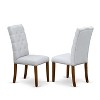 HomeStock 5-Piece Kitchen Dinette Set, Round Kitchen Table & 4 Parson Chairs, Natural Finish - 3 of 3