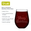 Merry Christmas Stemless Wine Glass by True - 2 of 3