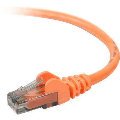 Belkin 900 Series Cat. 6 UTP Patch Cable - RJ-45 Male - RJ-45 Male - 25ft - Orange