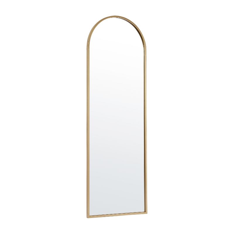 Flash Furniture Mila Arched Metal Framed Wall Mirror for Hallways, Entryways, Dining and Living Rooms, 1 of 11