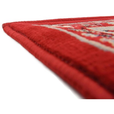 Elegant Medallion 6' x 9' Rectangular Red Synthetic Rug