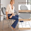 PU Leather Folding Chair Set of 4 - Foldable Party Chair with Non-Slip Feet, Portable Stackable Seat, Metal Frame for Home Office Kitchen - 4 of 4