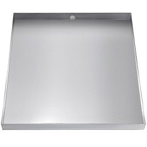 VEVOR 27 x 25 x 2.5 Inch Washing Machine Pan 304 Stainless Steel Washing Machine Drain Pan 18 GA Thickness Heavy Duty Washer Drip Tray, Silver - 1 of 4