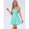 INSPIRE CHIC Women's Strapless Sweetheart Neck Off Shoulder Sleeveless Fit And Flare Mini Party Dress - 2 of 4