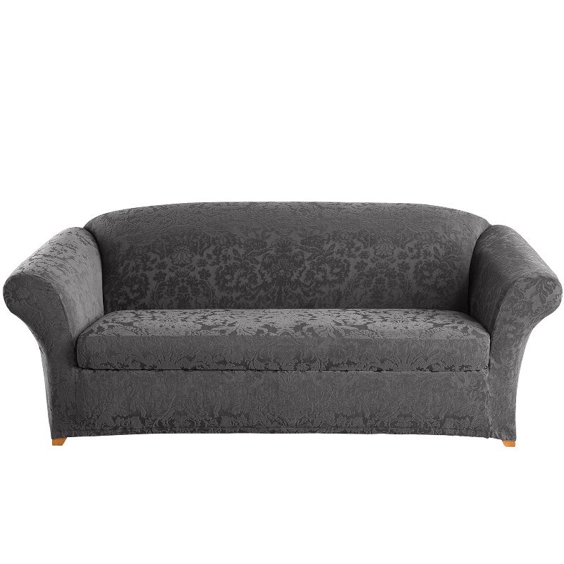 Stretch Jacquard Damask Sofa Slipcover - Sure Fit, 1 of 5